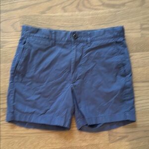 J. Crew Blue Flat Front Shorts Casual Cotton Blend: 5 inch inseam
